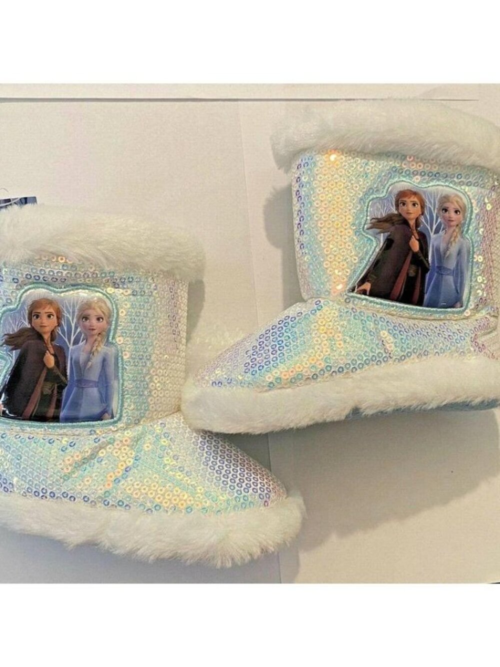 Disney Frozen 2 Girls Sequin Booties Slippers